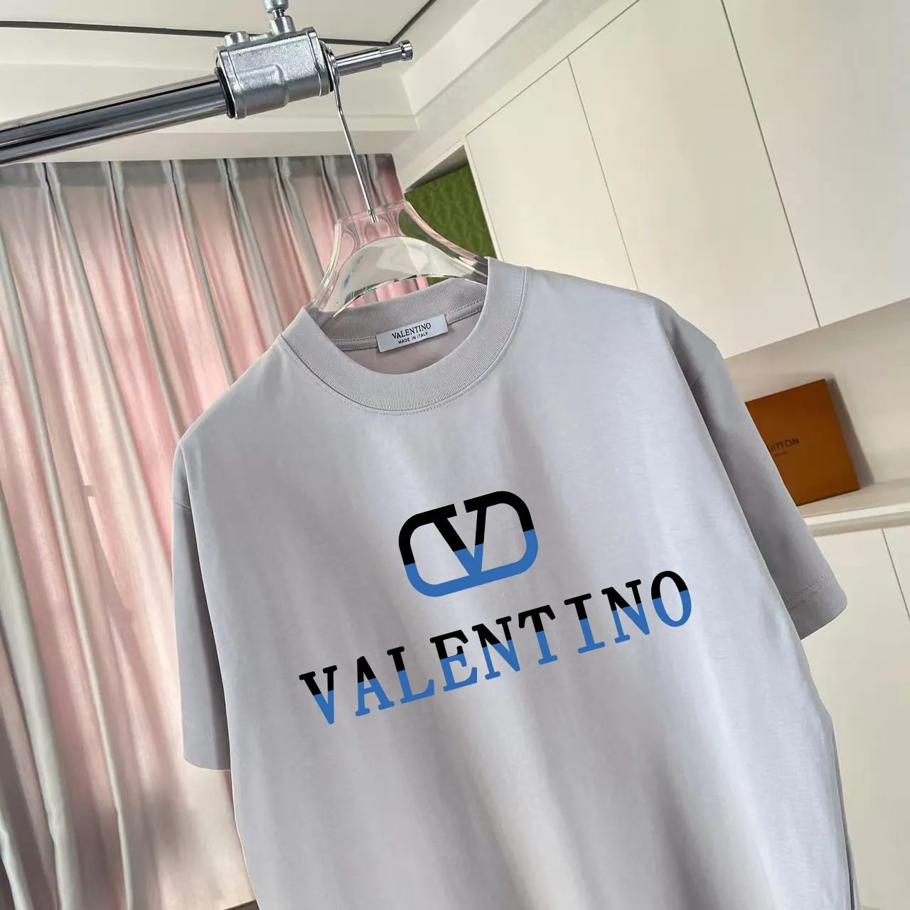 VALENTIN* 2026 New Arrival logo 300g T Same Style Size：S M L XL XXL ：Black White Purple Gray